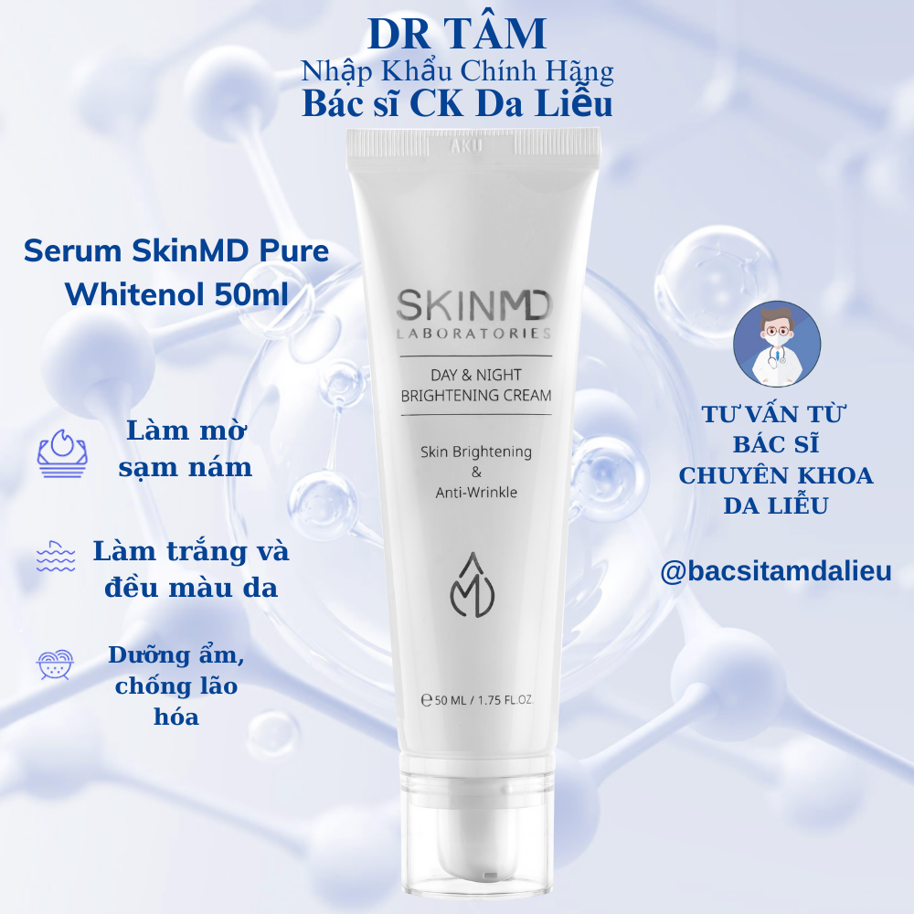 Kem Dưỡng Trắng Da Skinmd Day & Night Brightening Cream 50ml