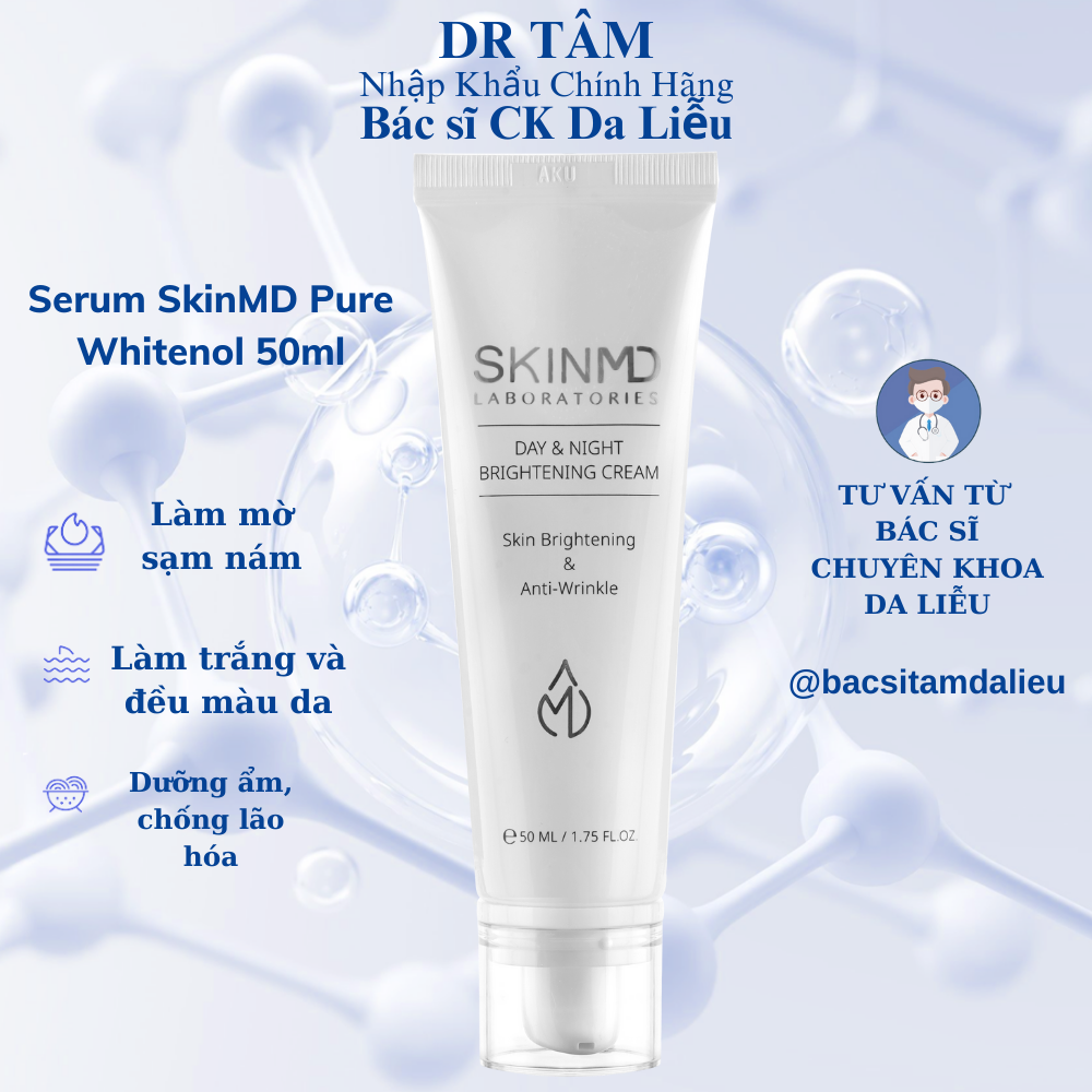 Kem Dưỡng Trắng Da Skinmd Day & Night Brightening Cream 50ml 