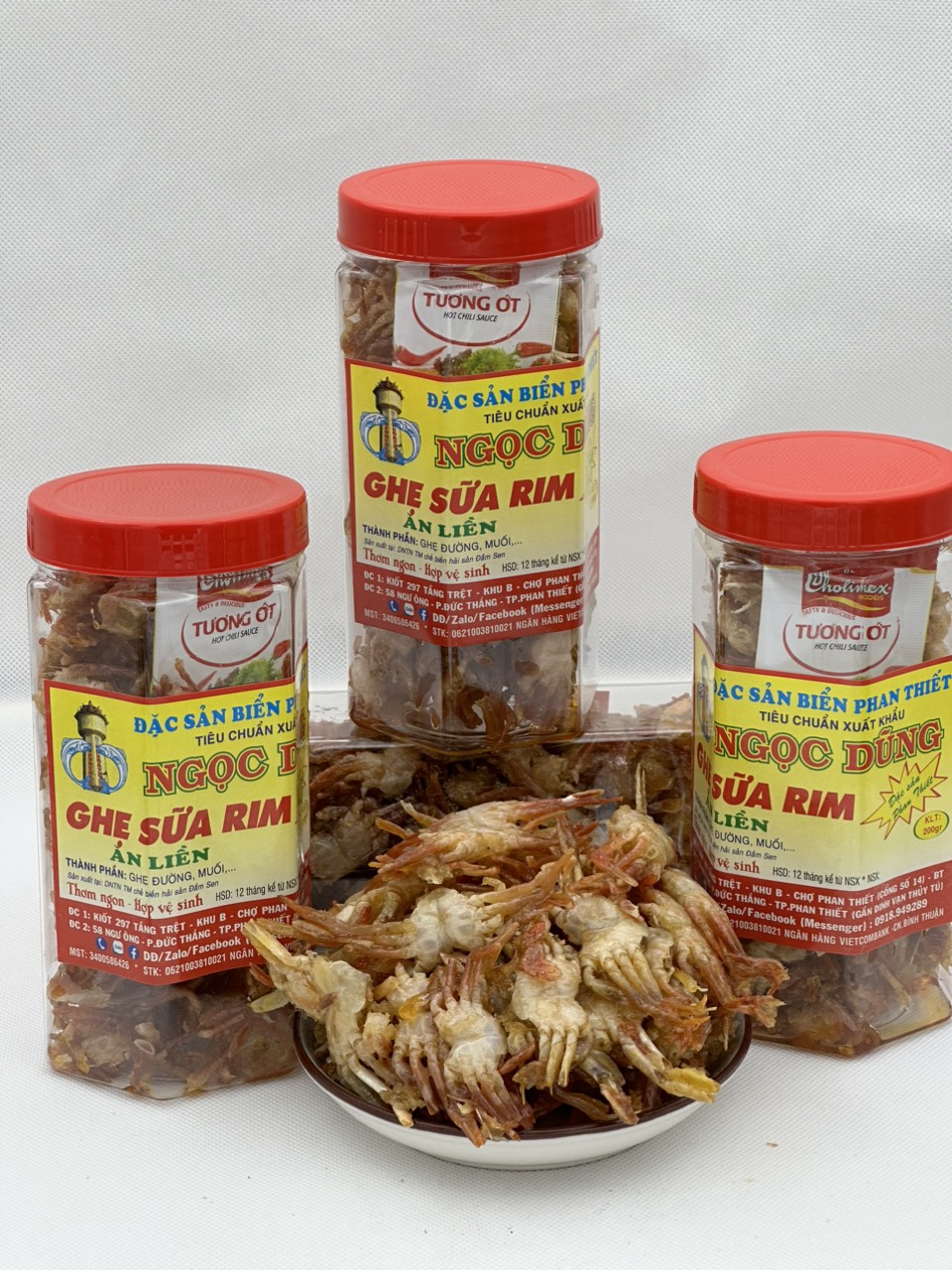 Ghẹ sữa rim gói (hộp) 500 gram đã chế biến ăn liền ngon ơi là ngon của shop Đặc Sản Biển Phan Thiết NGỌC DŨNG. Hạn sử dụng 12 tháng kể từ ngày đặt hàng