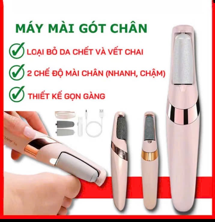 Máy chà gót chân làm sạch chân với 2 đầu chà mịn chà nhám