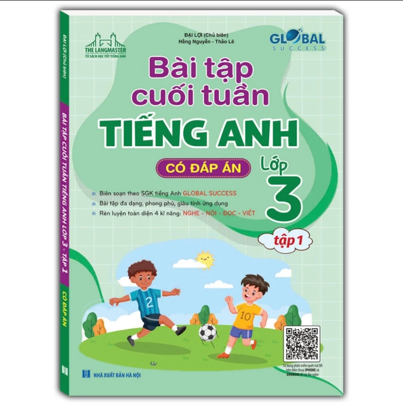 Sách - Global success Bài tập cuối tuần Tiếng Anh lớp 3 tập 1 ( Có đáp án )