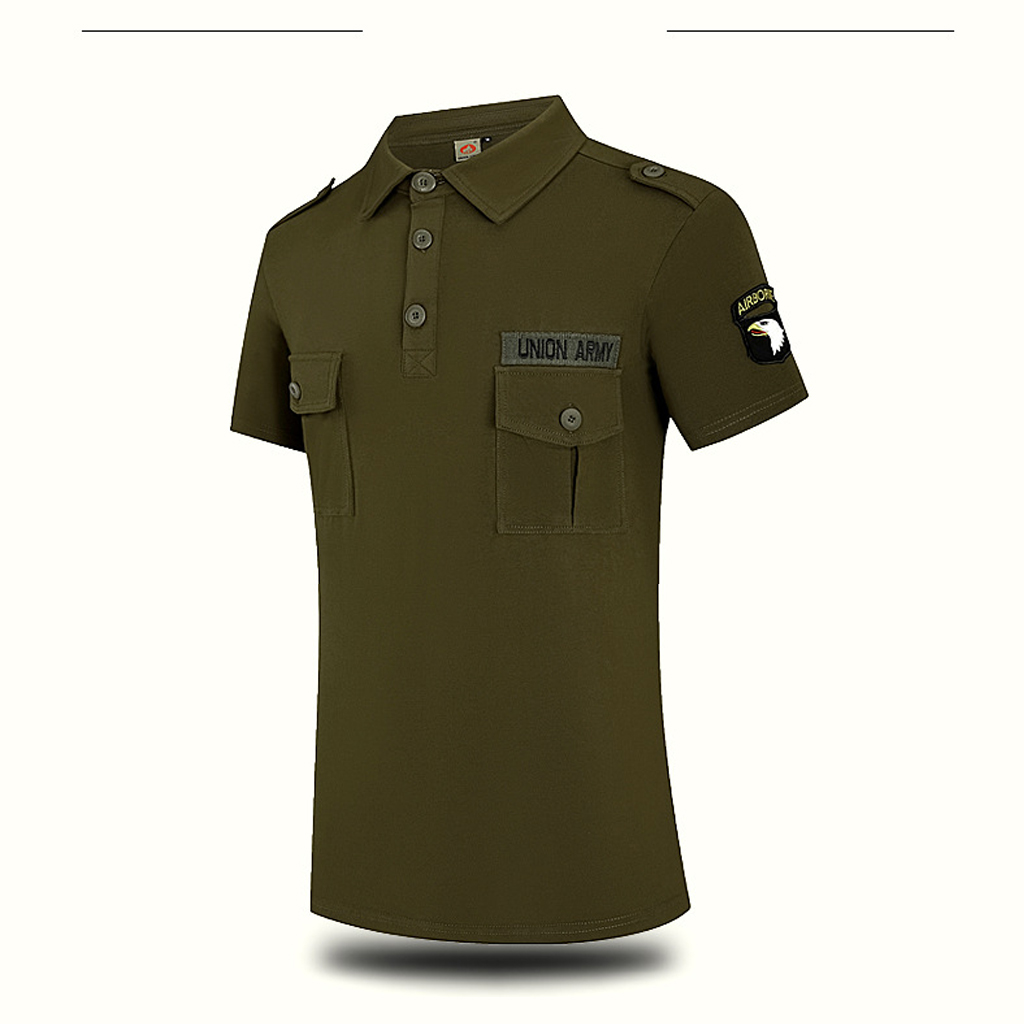 Áo Thun Nam Kiểu Dáng Polo Cổ Bẻ US ARMY Tay Lỡ, Vải Cotton Phong Cách Trẻ Trung, Chuẩn Form