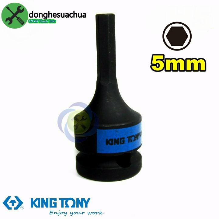 Đầu tuýp đen lục giác 5mm Kingtony 405505 loại 1/2