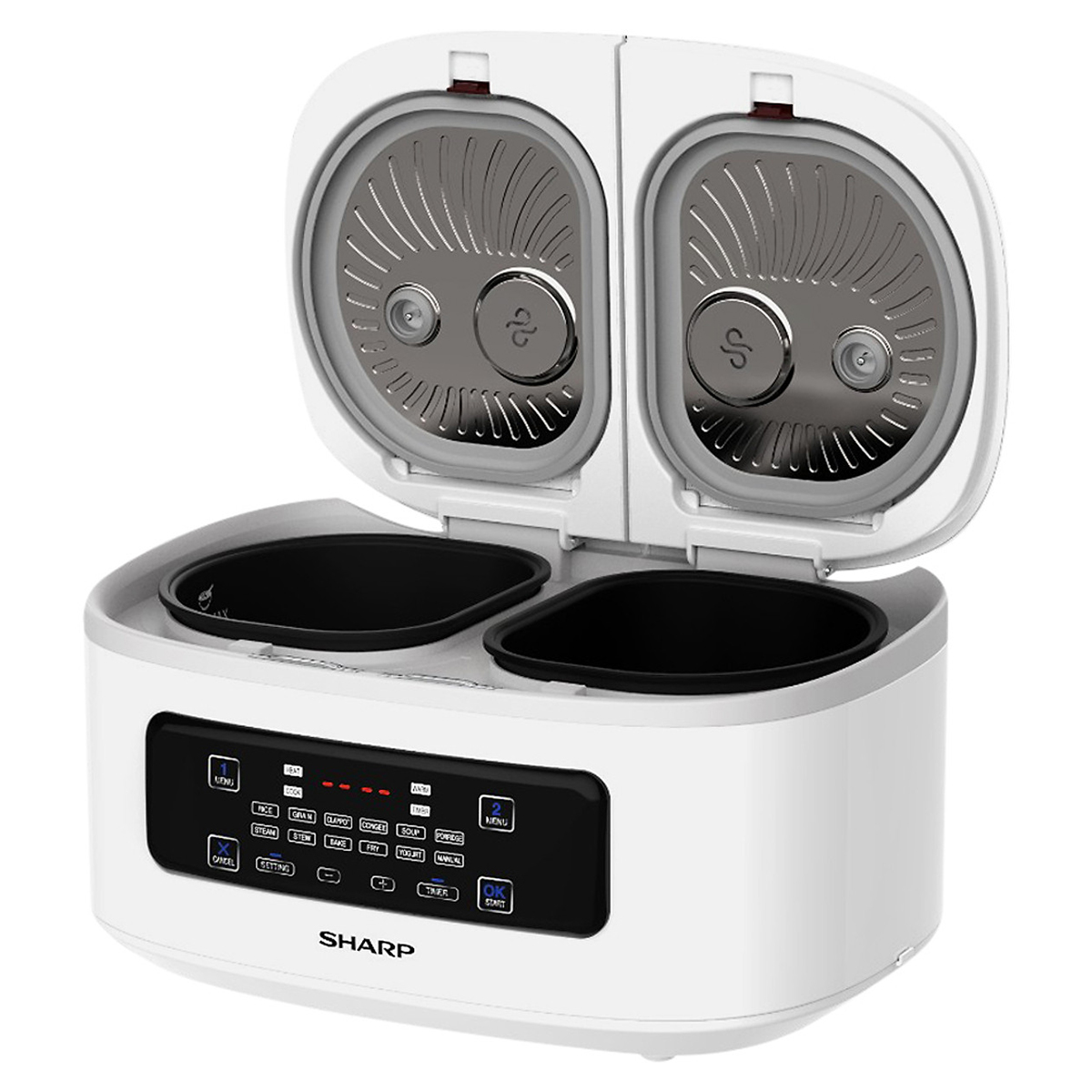 Nồi đôi đa năng Twin Cooker Sharp KN-TC50VN 1.8L ( màu ngẫu nhiên) - Hàng Chính Hãng