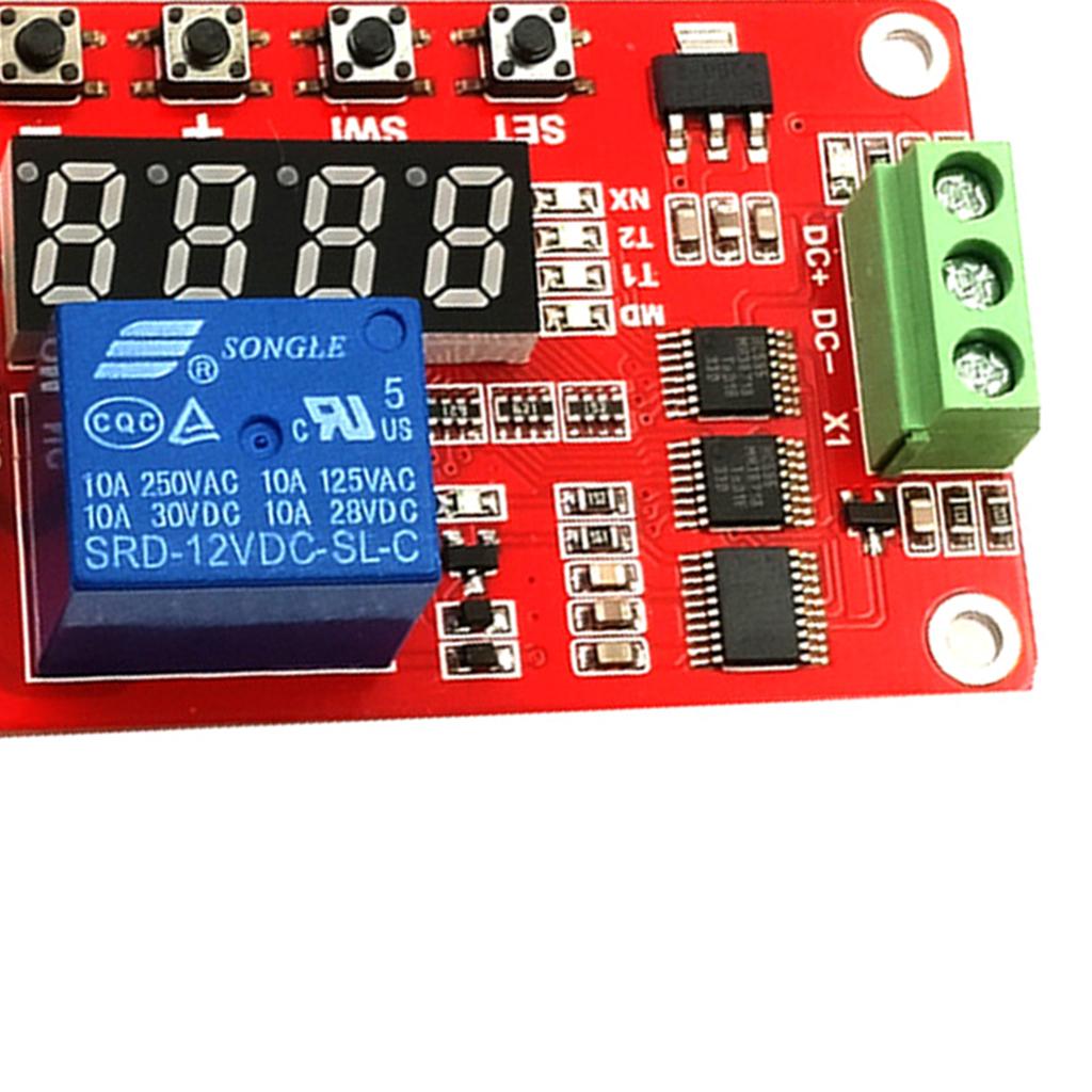 DC 5v/12v/24v DC Multifunction Self-lock Relay, PLC Cycle Timer Module - Delay Time Switch