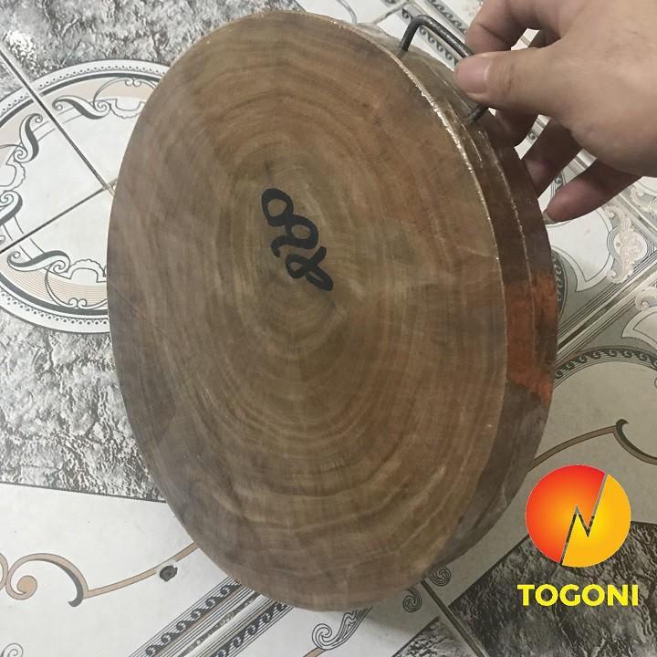 THỚT GỖ NGHIẾN Togoni cao cấp, đường kính 30cm, thớt Có tâm dùng để thái + chặt