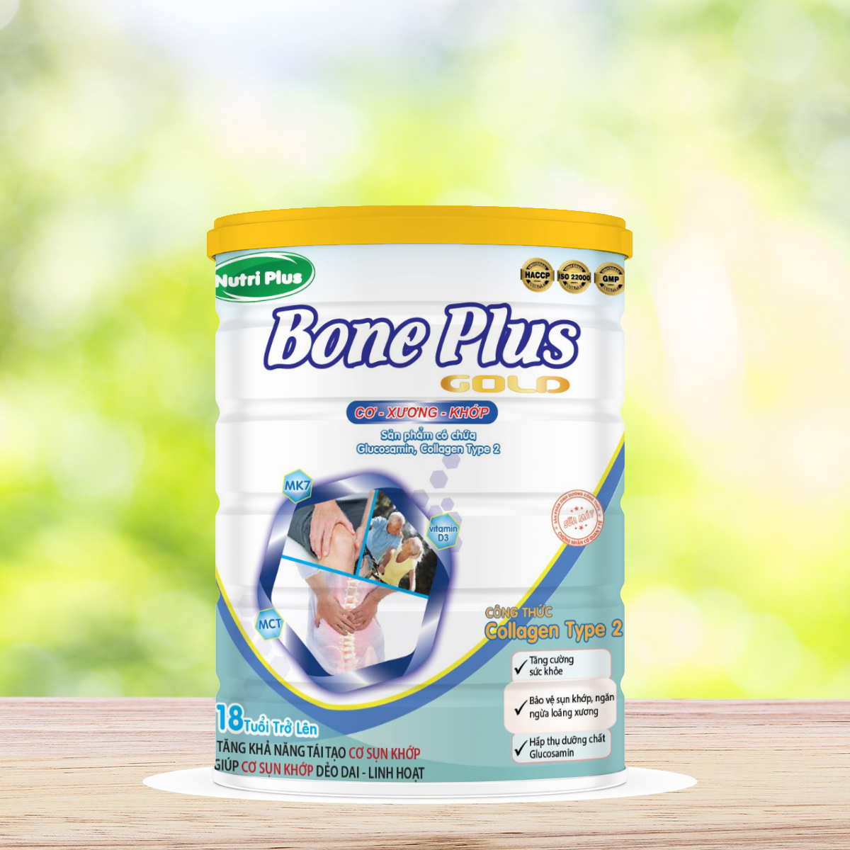 Sữa bột dinh dưỡng BONE PLUS giúp tăng tái tạo cơ sụn khớp giúp cơ sụn khớp dẻo dai và linh hoạt 900g_Nutri Plus NBP