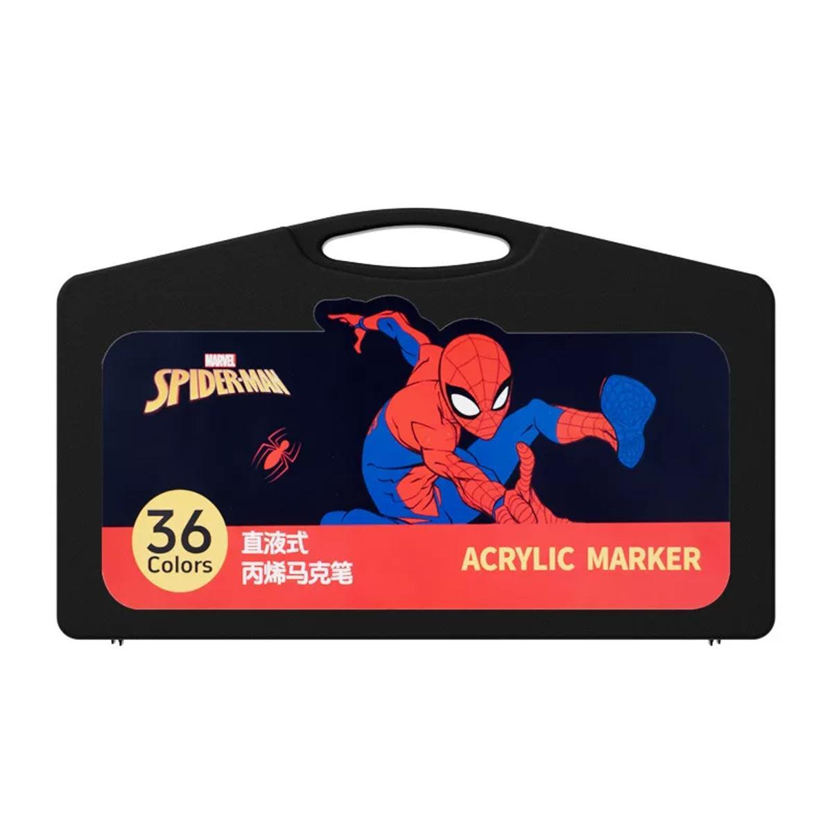 Hộp 36 Bút Lông Màu Acrylic Spider-Man - Ume A60190A1-36