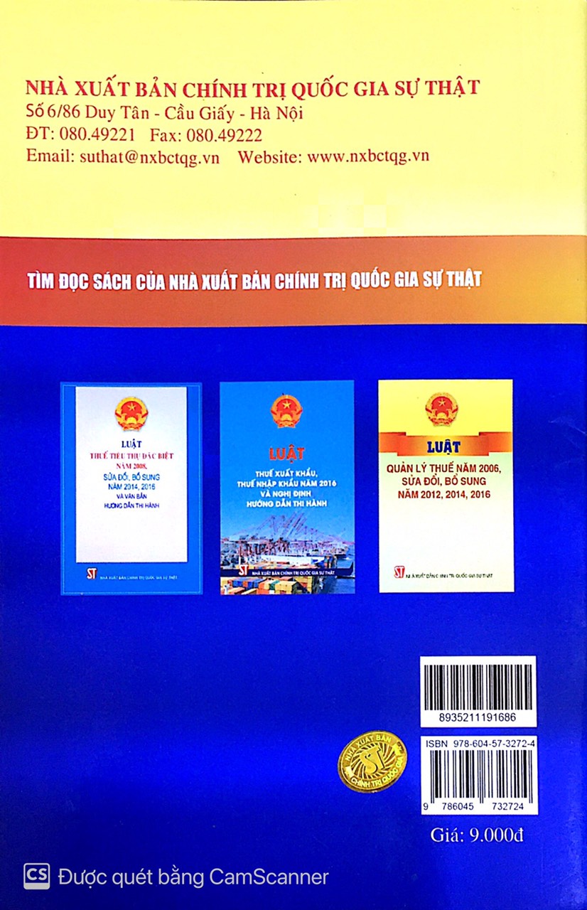 Luật thuế giá trị gia tăng năm 2008, sửa đổi, bổ sung năm 2013, 2014, 2016