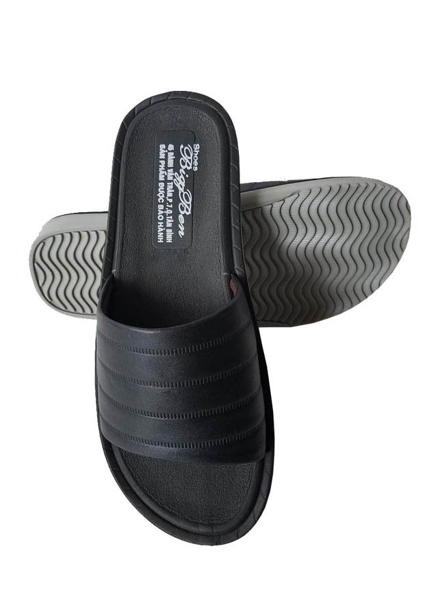 Dép Nam Bảng Ngang BIGGBEN Da Bò Thật DN37