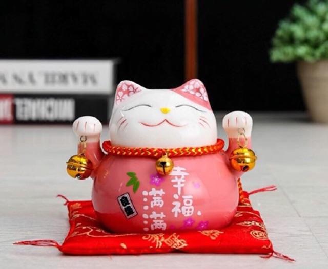 Mèo thần tài may mắn Maneki Neko 10cm (Hũ tiết kiệm)