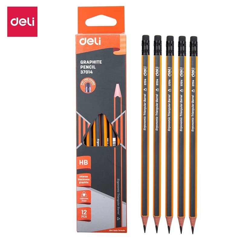 Hộp 12 bút chì 2B/HB Deli 37013 / 37014 / 37015 / 10902