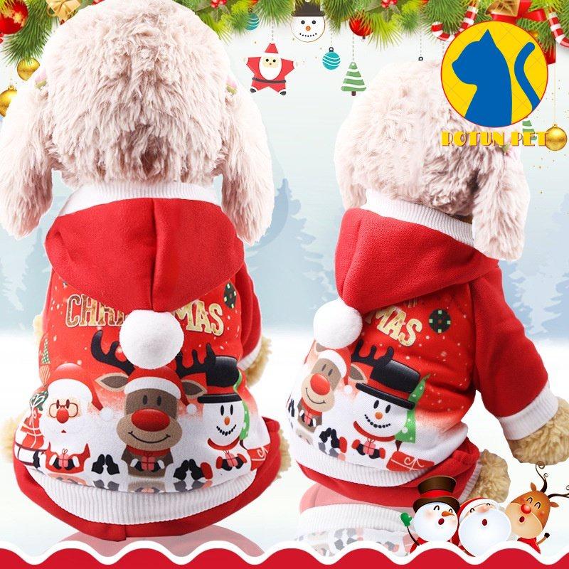 Áo 4 chân danh cho chó mèo họa tiết giáng sinh, noel
