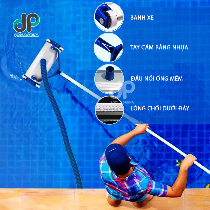 BÀN HÚT VỆ SINH HỒ BƠI HỢP KIM NHÔM NGUYÊN KHỐI