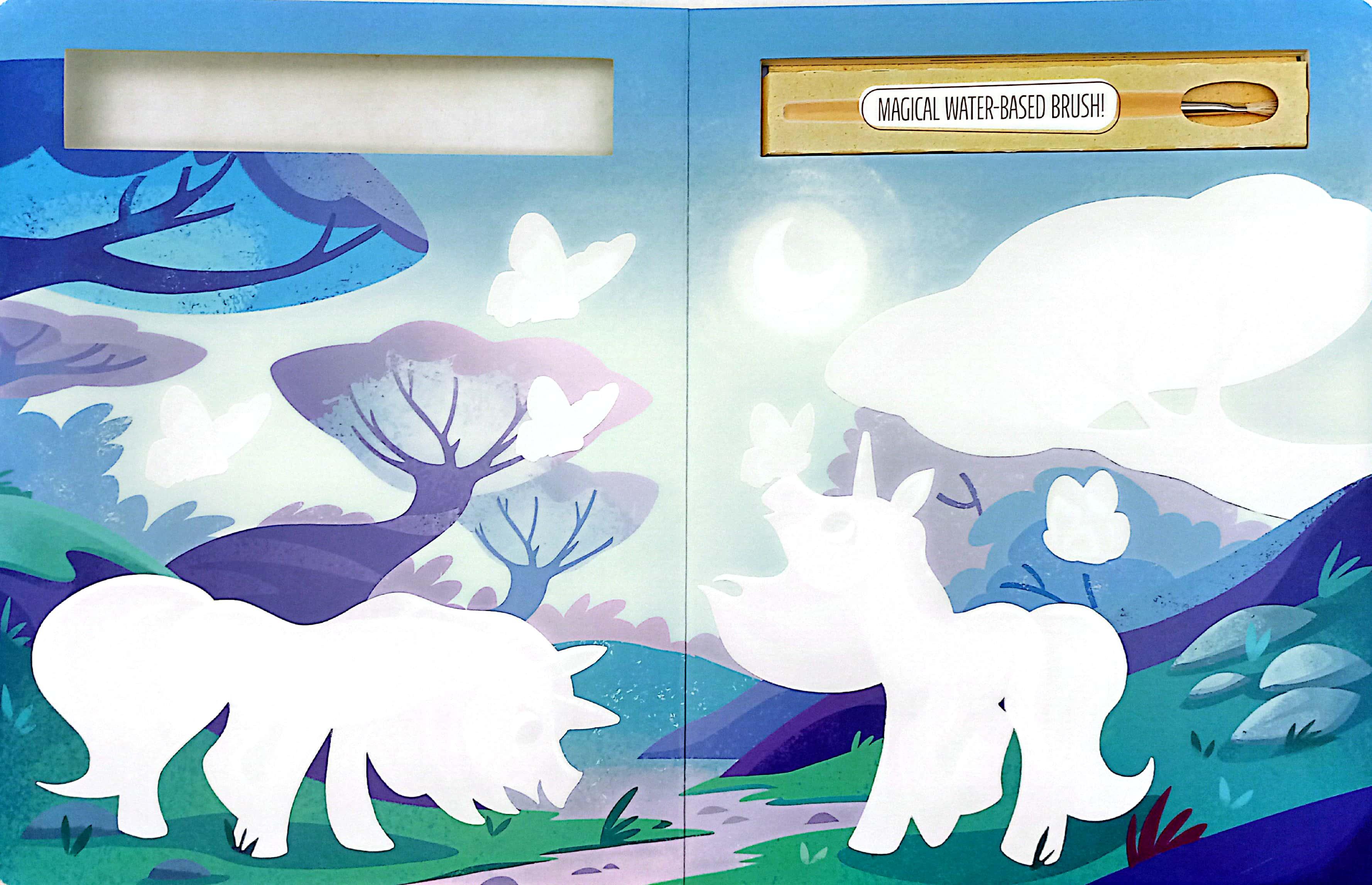 Sách ngoại văn: Magic Ink - A Free The Colours Brush Book - Unicorns