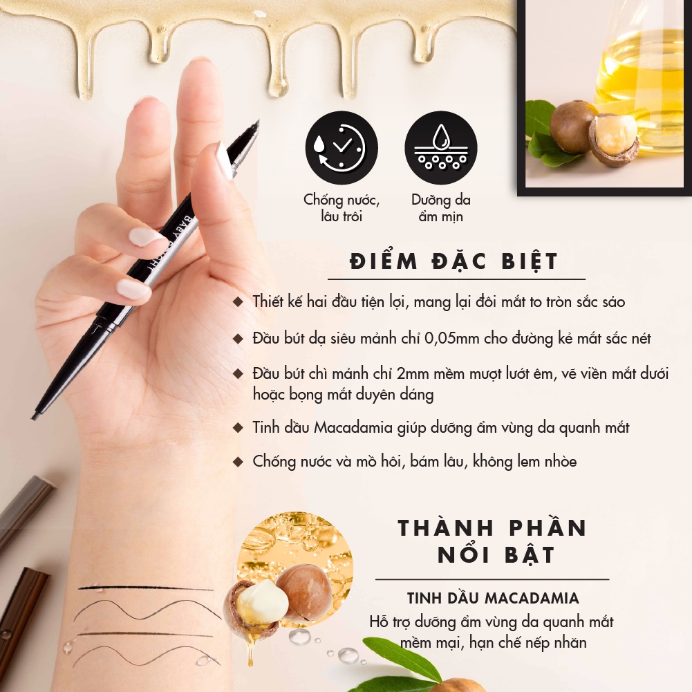 Bút Kẻ Mắt 2 Đầu Baby Bright Up And Down Duo Eyeliner 0.1g + 0.35g