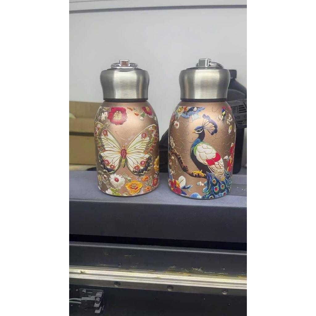 Bình giữ nhiệt mini con công, Labubu bằng inox 300ml . Giữ nhiệt cà phê ,trà đi học đi làm