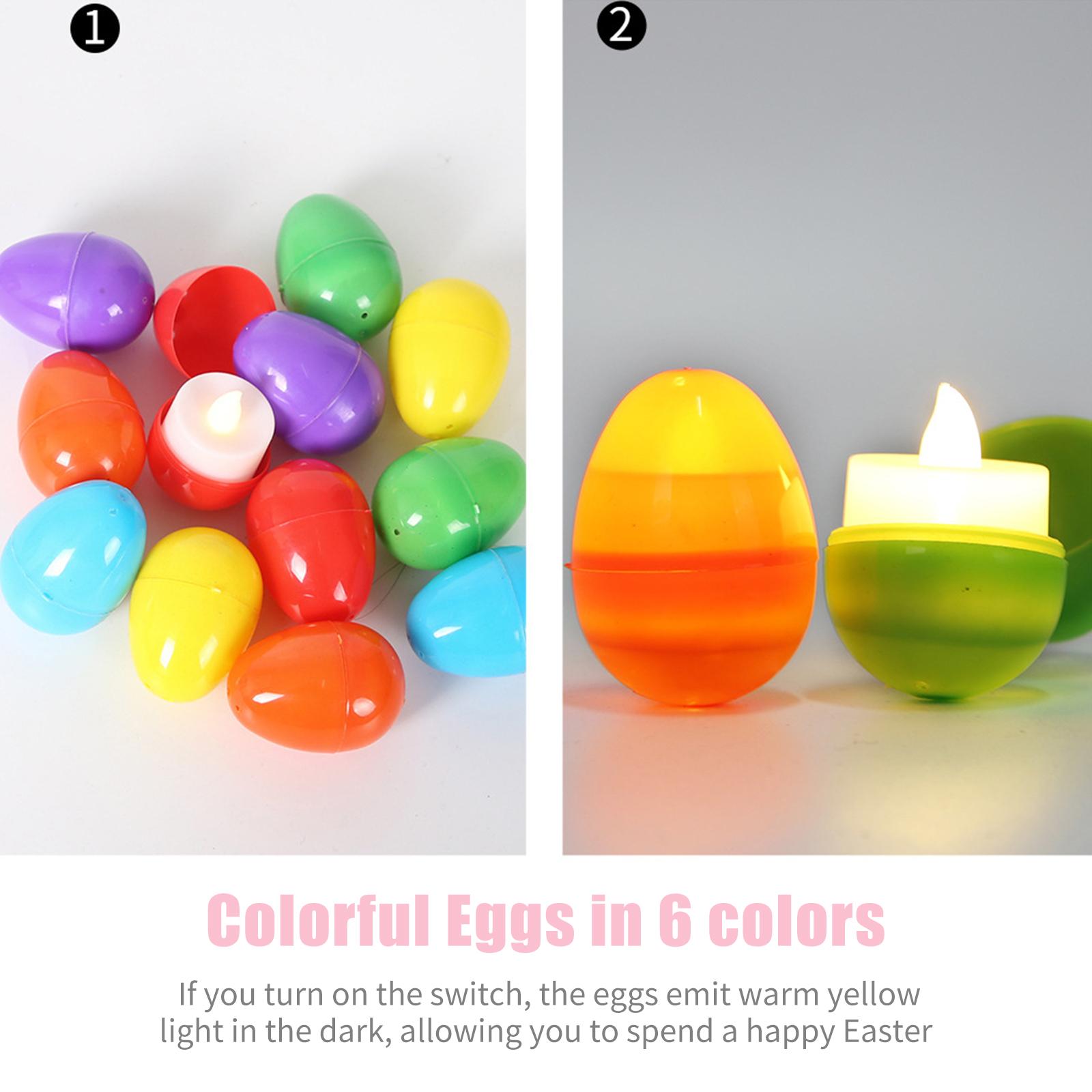 Set 12 Trứng Phục Sinh Đèn Led Trang Trí Nhà Cửa Nhiều Màu Sắc