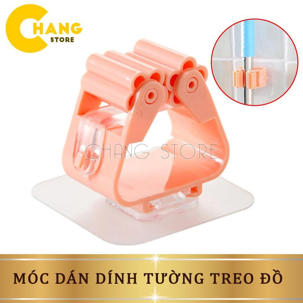 Móc dán tường kẹp giữ cây lau nhà , móc treo chổi chịu lực 6kg