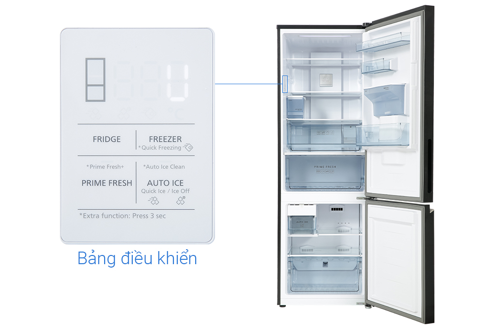 Hình ảnh Tủ lạnh Panasonic Vô Hiệu Hóa Vi Khuẩn 325L NR-BV361WGKV - Ngăn Đông Mềm - Lấy Nước Ngoài Kháng Khuẩn - Ngăn Đá Dưới - Hàng chính hãng