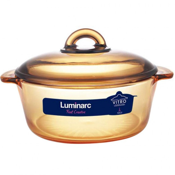 Bộ 3 Nồi Thủy Tinh Luminarc Vitro Amberline Granite 2L-3L-5L