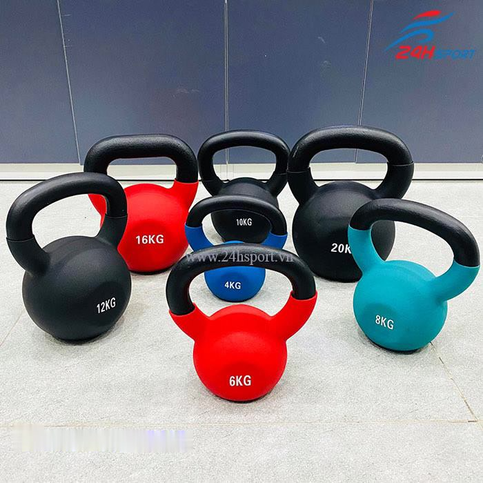 Tạ Bình Vôi,Tạ Quai Xách 10kg Bọc Cao Su Cao Cấp