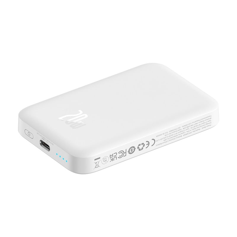 Pin Sạc Dự Phòng Không Dây Tích Hợp Nam Châm Baseus Magnetic Mini Air Wireless Fast Charge Power Bank 6000mAh 20W - Hàng chính hãng