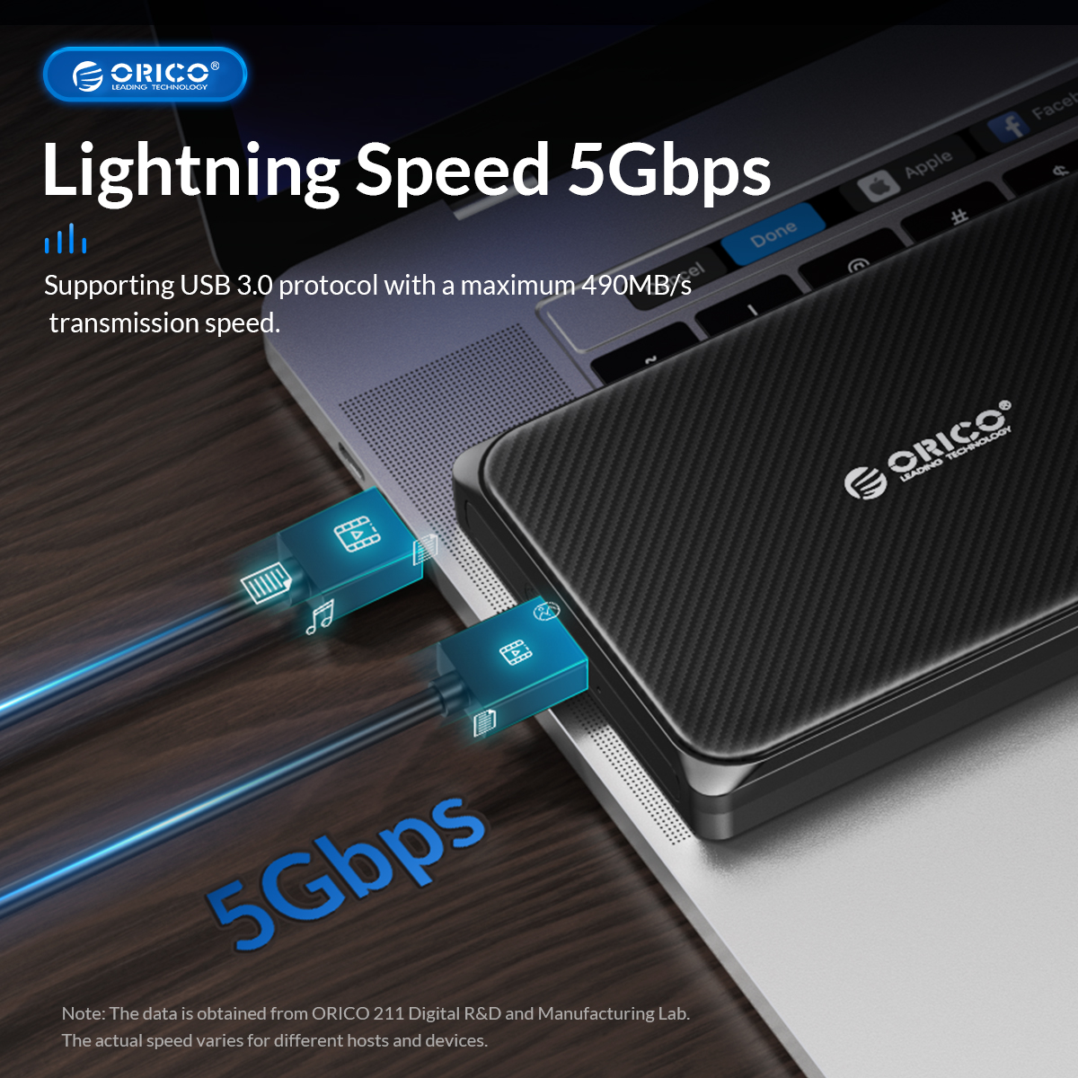 Hộp ổ cứng ORICO 2.5" SSD/HDD SATA 3 USB 3.0 2189U3-V1 Hàng Chính Hãng