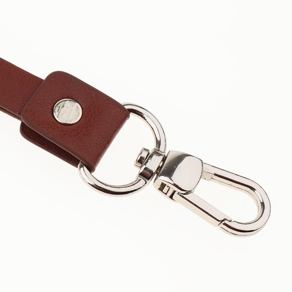 2-3pack PU Leather Neck Strap Lanyard Metal Clips for ID Cards Badges Reddish