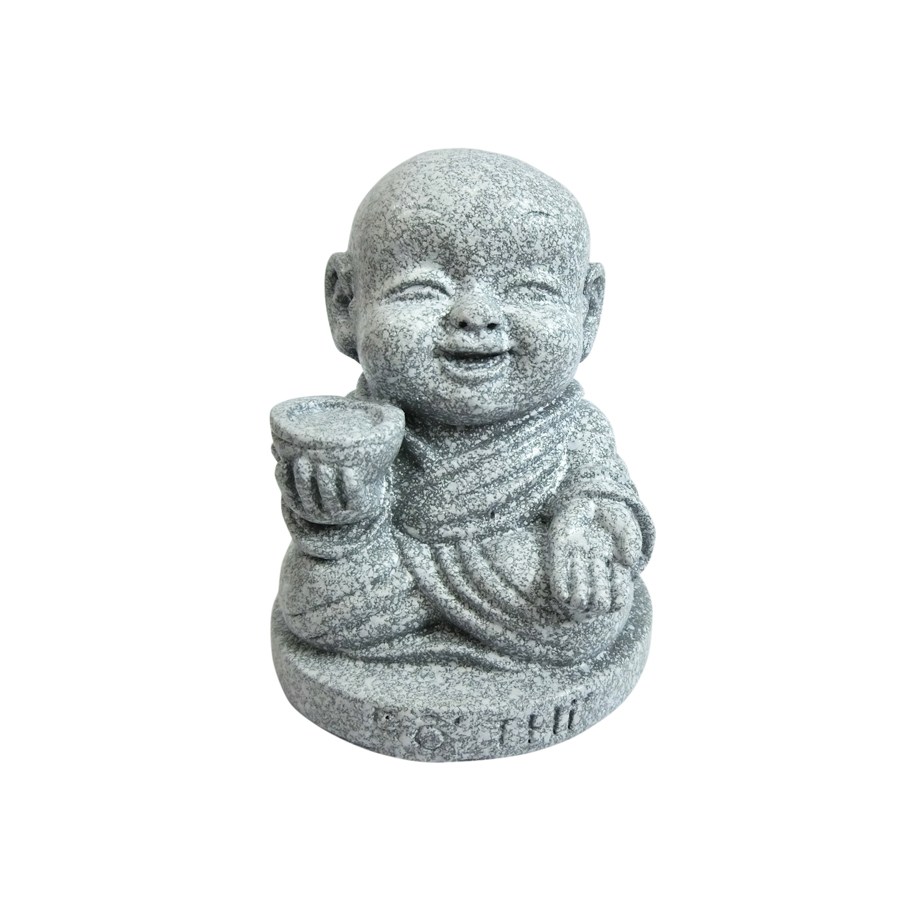 Tượng đá bộ sáu chú tiểu lục độ - màu đá