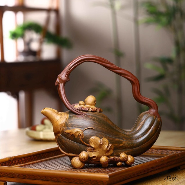 Ấm tử sa đề lương bí ngô Nghi Hưng 380ml