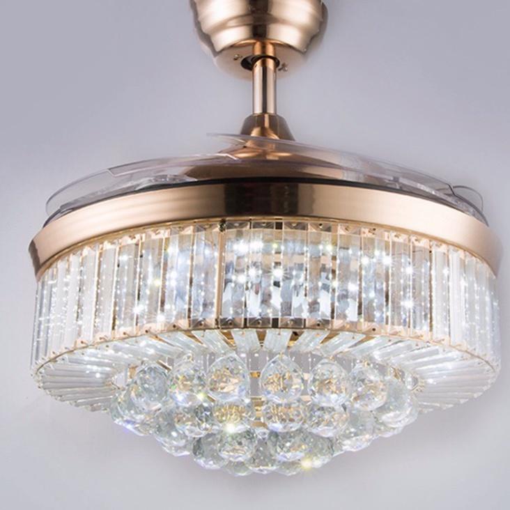 Quạt trần phối hợp đèn Ca Sỹ Pha Lê Q02 DDT