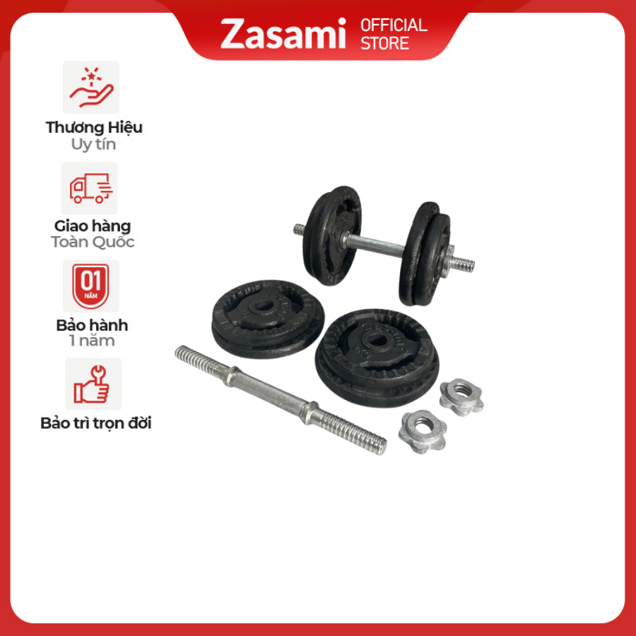 Bộ 2 Đòn Tạ Tay - 12kg Tạ