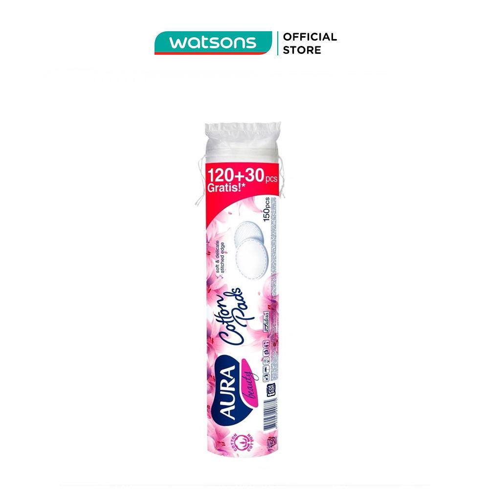 Bông Tẩy Trang Aura 120 Miếng + Thêm 30 Miếng