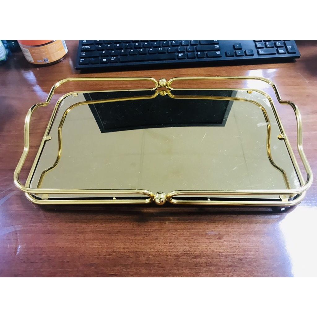 Khay Trà, Khay đựng ấm chén, Khay kim loại vàng, bạc sang trọng