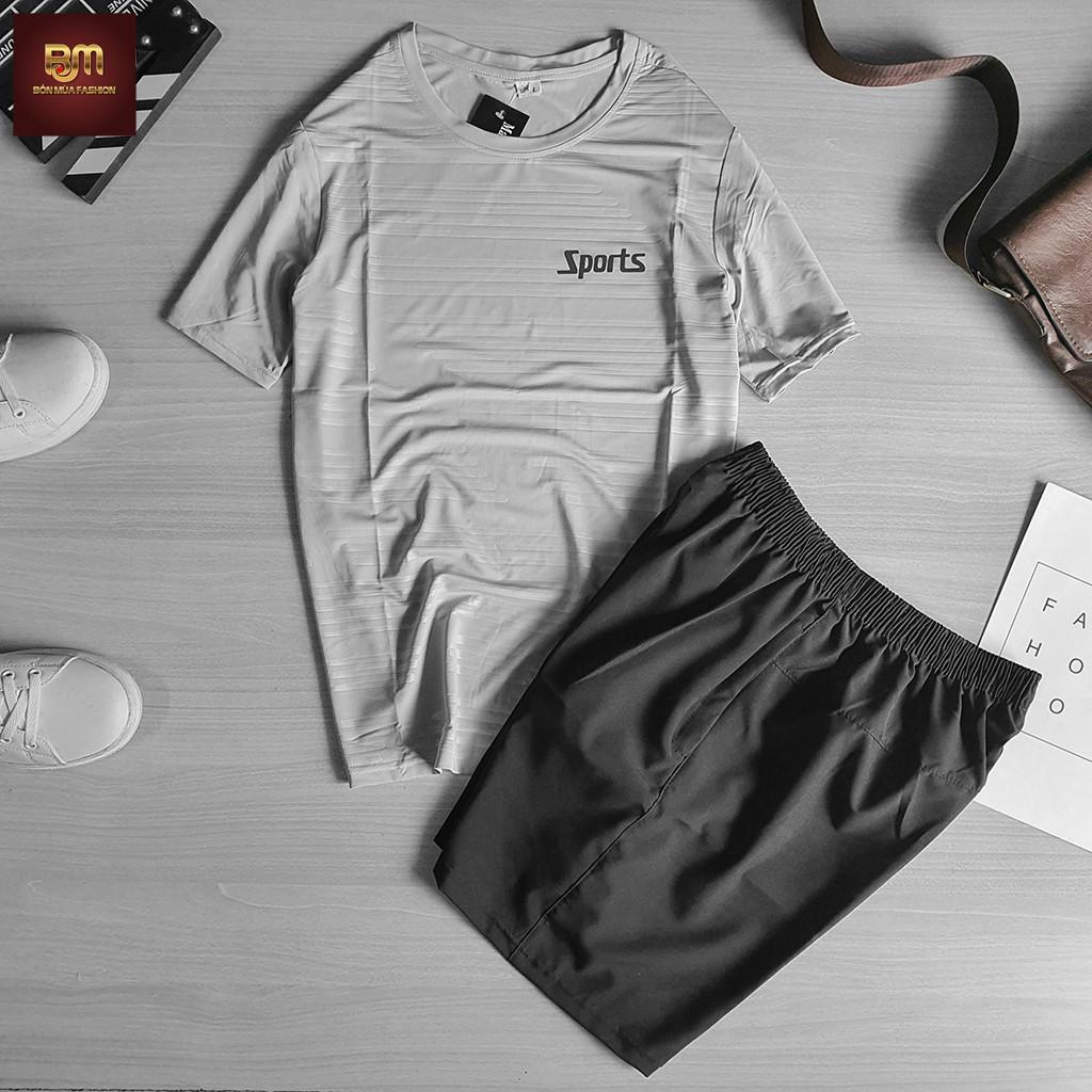 Bộ Thể Thao Nam Sport Dập Vân Họa Tiết Siêu Hot, BN.TH001