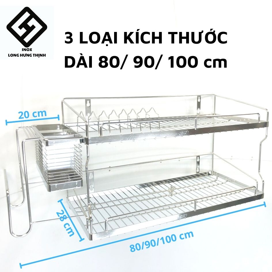 Kệ treo đa năng INOX304 cao cấp 100%, nội thất gia dụng phòng bếp tiện lợi, kệ treo 4 trong 1, đủ loại kích thước (28x80, 28x90, 28x100) cm