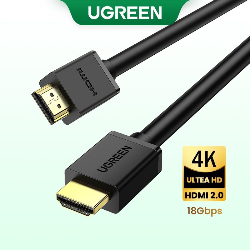 Dây HDMI 2.0 thuần đồng 19+1 Dài 1-5M UGREEN HD104 hàng chính hãng