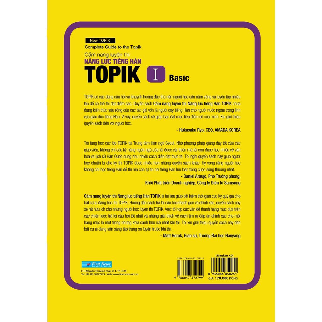 - Combo Cẩm Nang Luyện Thi Năng Lực Tiếng Hàn TOPIK + CD - - Bản Quyền