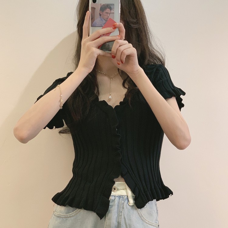 Áo croptop len nữ Ulzzang Quảng Châu ALC7