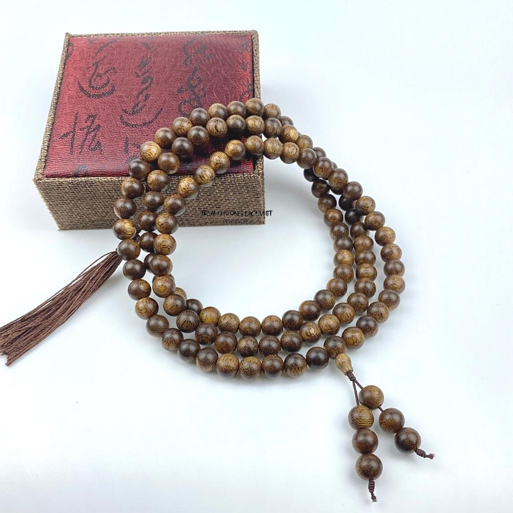 Vòng Tay Trầm Hương 108 Hạt 10mm Size Nam - Tụng Niệm Phật - An Yên - Bình An - Tĩnh Tâm Trầm Tốc Tự Nhiên Lạc Việt
