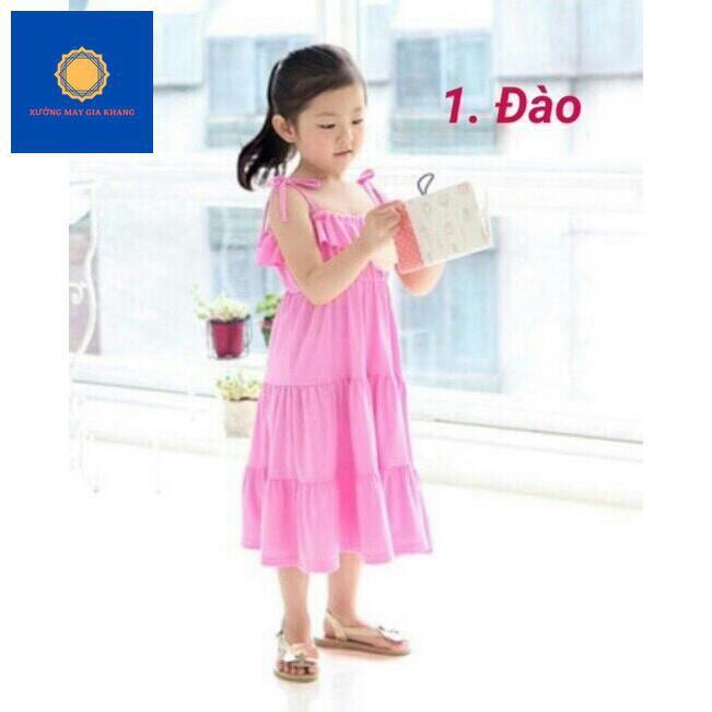 MS: 190198 - Váy bé gái, kiểu maxi dài duyên dáng cho bé gái từ 8-18kg - Xưởng may Gia Khang