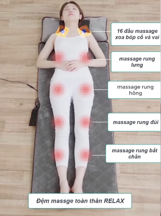 Giường massage cá nhân nhiều vùng trên cơ thể MATTRESS HEALTHCARE 10D