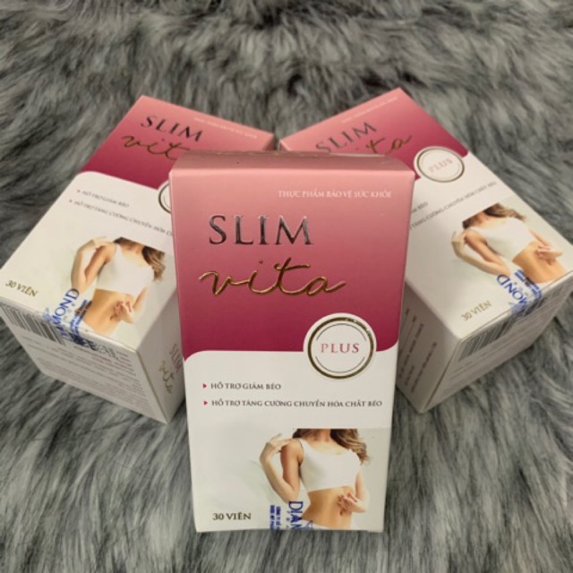 Viên Uống Slim Vita Plus,Tăng Cường Chuyển Hóa Chất Béo, Hỗ Trợ Giảm Cân ( Hộp 30 Viên) Tặng Kèm Thước Dây