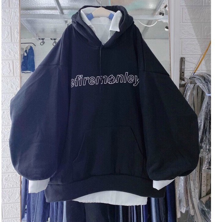 ÁO KHOÁC HOODIE NỈ NGOẠI họa tiết in chữ EFIRE.MONLEY