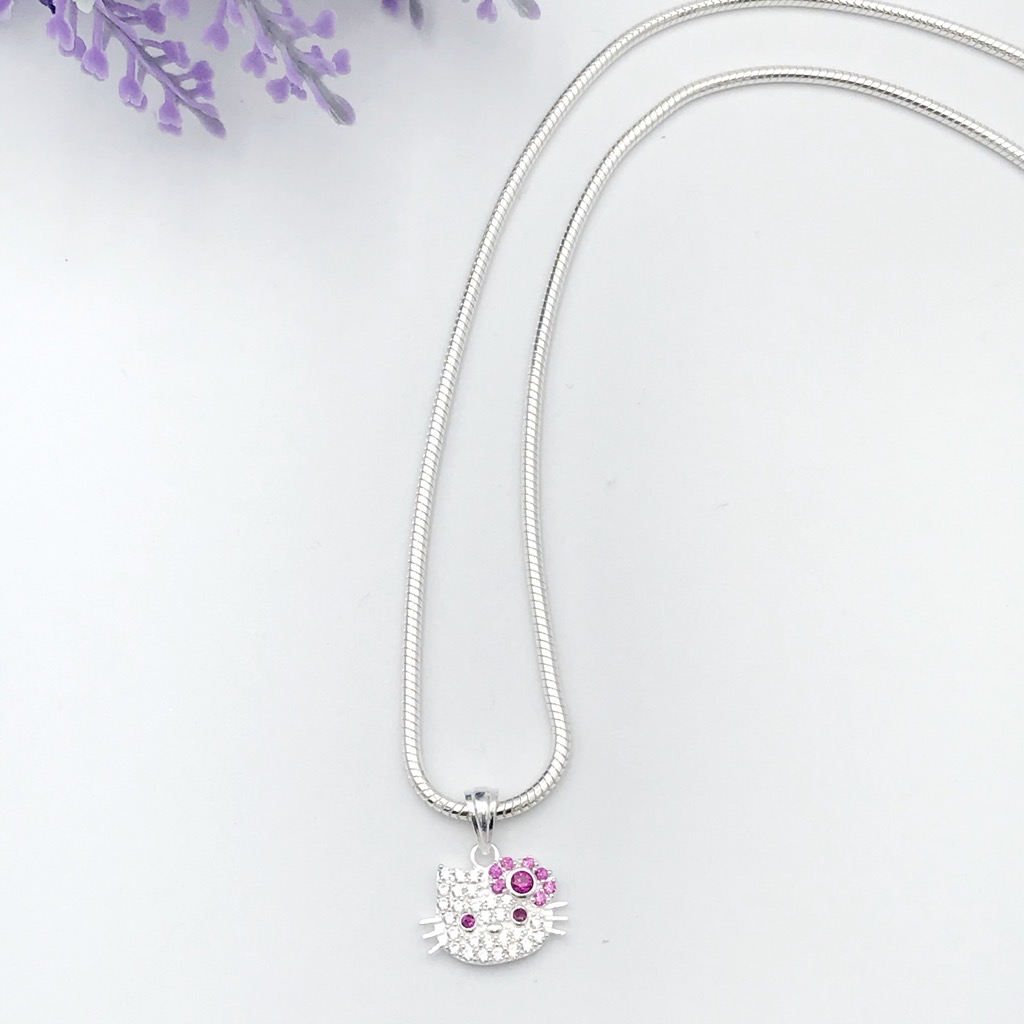 Dây Chuyền Bé Gái Bạc S99 Cho Bé - Dây Sợi Mì Bền Đẹp Mềm Bạc Hiểu Minh DTE059