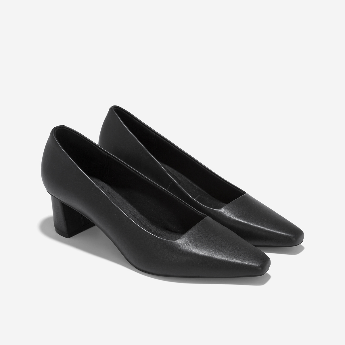 Giày bít mũi block heel da thật - BMN 0636