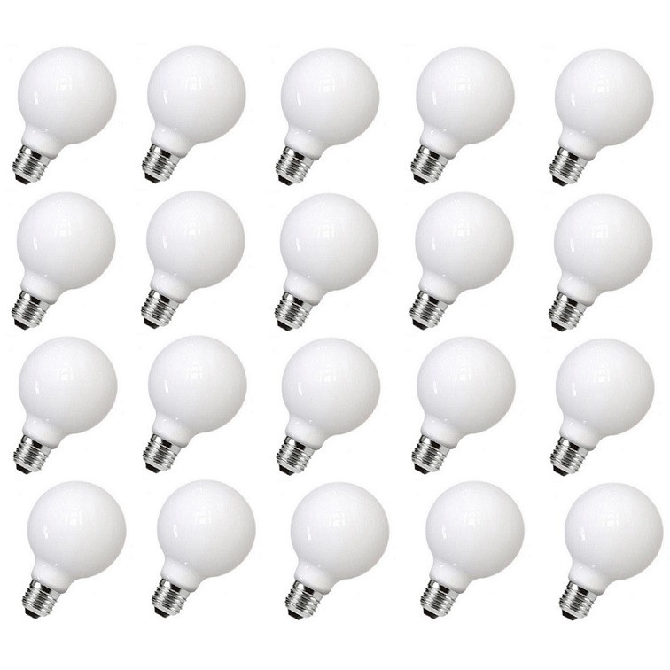 Bộ 20 bóng đèn Led thủy tinh đục G80 7w đui E27 hàng chính hãng.