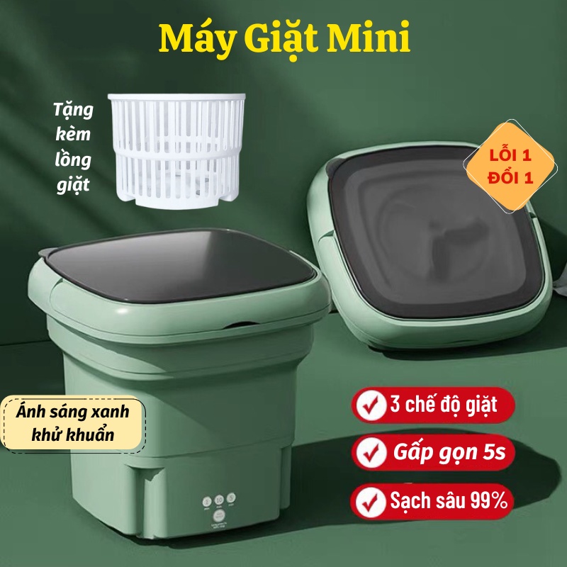 Máy Giặt Mini Cá Nhân, Vắt Khô, Khử Khuẩn Bằng Công Nghệ Blue Ag, Máy Giặt Gấp Gọn Siêu Bền Tiện Lợi Giao Hàng Toàn Quốc