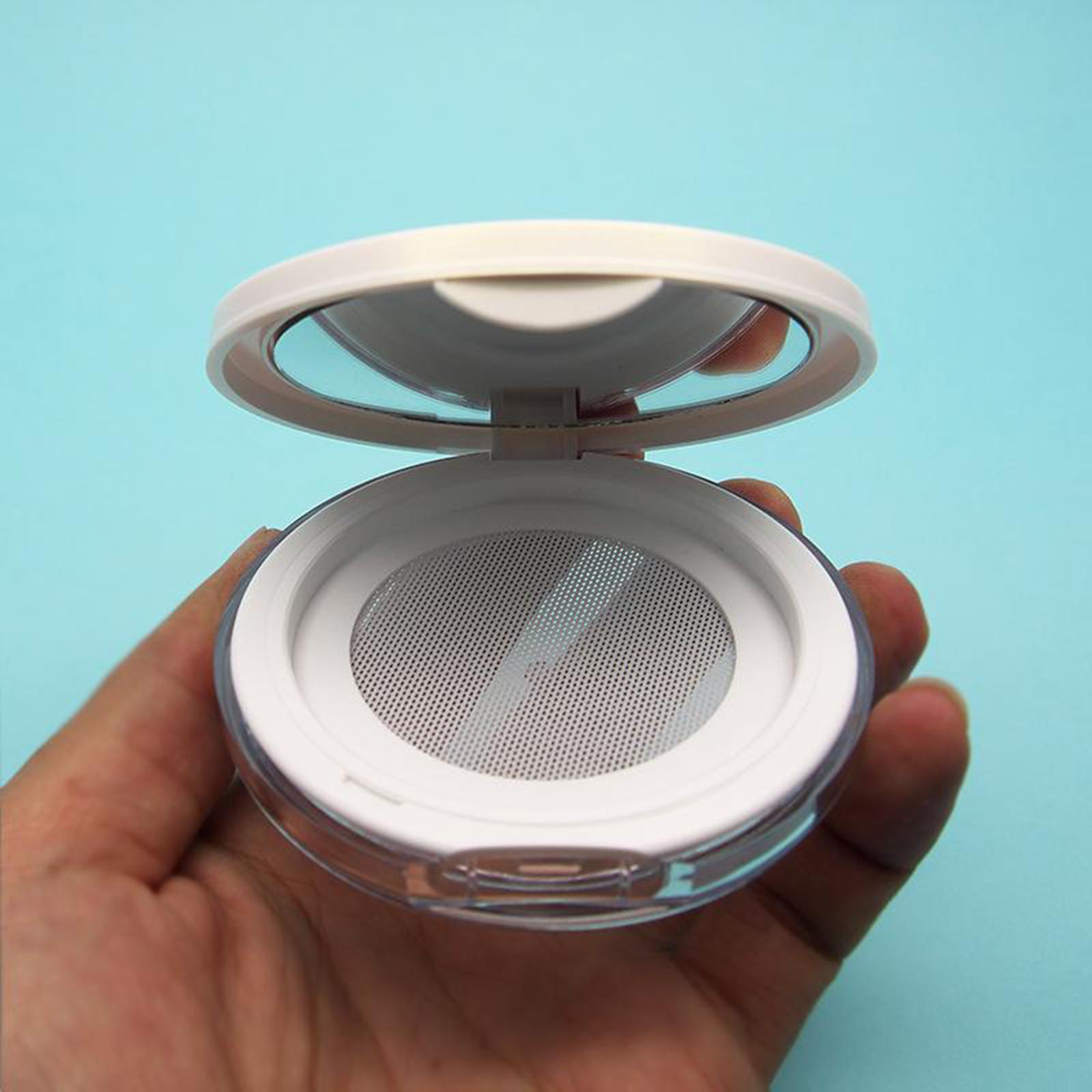 0.1 oz Reusable Loose Powder Container DIY Refillable Powder Bottle Box Face Powder Makeup Jar Travel Kit Cosmetic Makeup Containers with Mirror